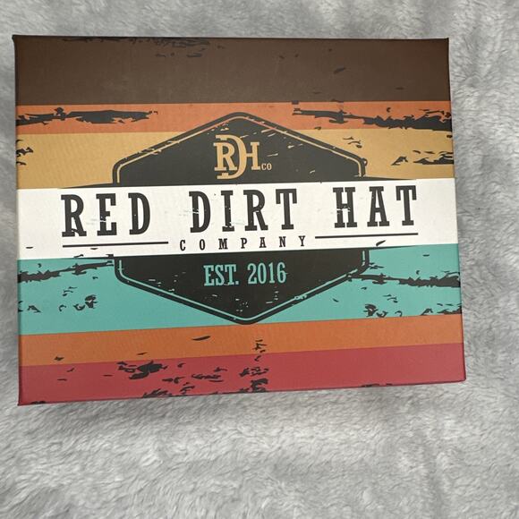 Red Dirt Hat Co Bifold Wallet Leather Southwest Aztec Canvas Inlay Bison Grain - Picture 9 of 10